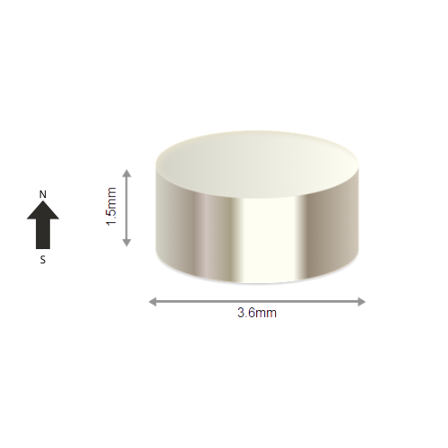 High-Performance N35SH Neodymium Rare Earth Disc Magnet D3.6 x 1.5 mm | Durable &Versatile for Multiple Applications