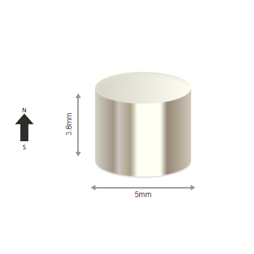 High-Performance N35UH Neodymium Rare Earth Disc Magnet D5 x 3.8 mm | Durable &Versatile for Multiple Applications