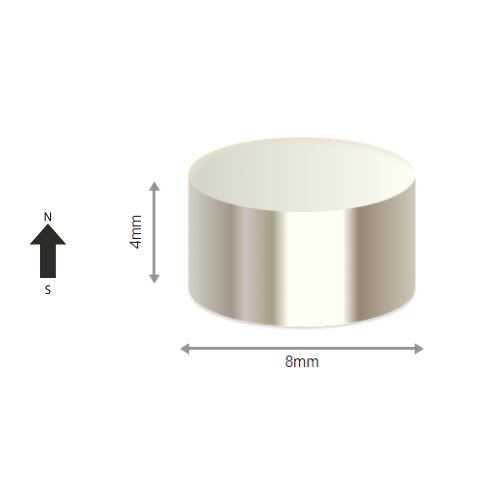 High-Performance N35H Neodymium Rare Earth Disc Magnet D8 x 4 mm | Durable &Versatile for Multiple Applications