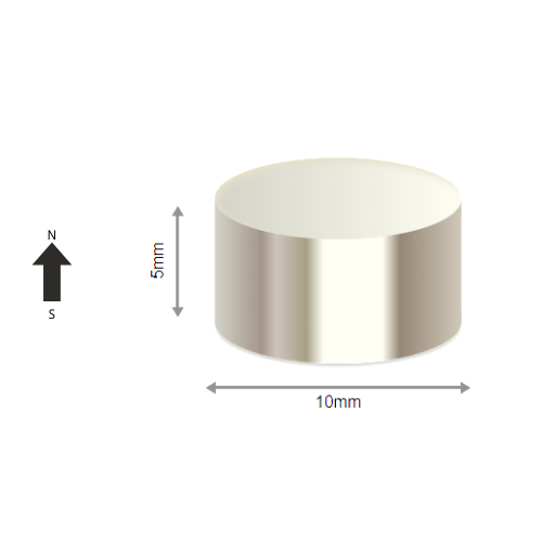 High-Performance N35H Neodymium Rare Earth Disc Magnet D10 x 5 mm | Durable &Versatile for Multiple Applications