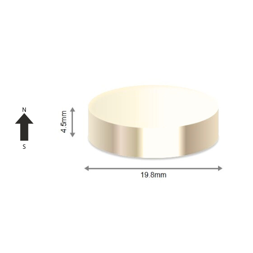 High-Performance 38HP Neodymium Rare Earth Disc Magnet D19.8 x 4.5 mm | Durable &Versatile for Multiple Applications
