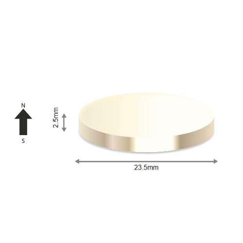 High-Performance 40HP Neodymium Rare Earth Disc Magnet D23.5 x 2.5 mm | Durable &Versatile for Multiple Applications