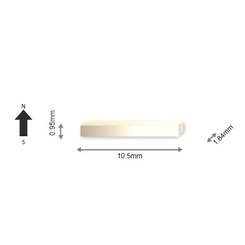 High-Performance N52H Neodymium Rare Earth Rectangular Magnet 10.5 x 1.84 x 0.95 mm | Durable &amp; Versatile for Multiple Applications