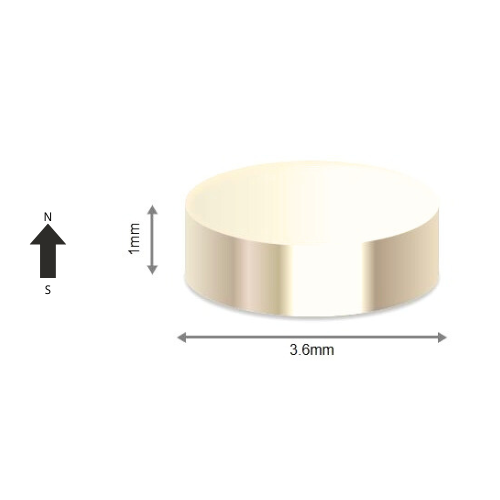 High-Performance N40 Neodymium Rare Earth Disc Magnet D3.6 x 1 mm | Durable &Versatile for Multiple Applications