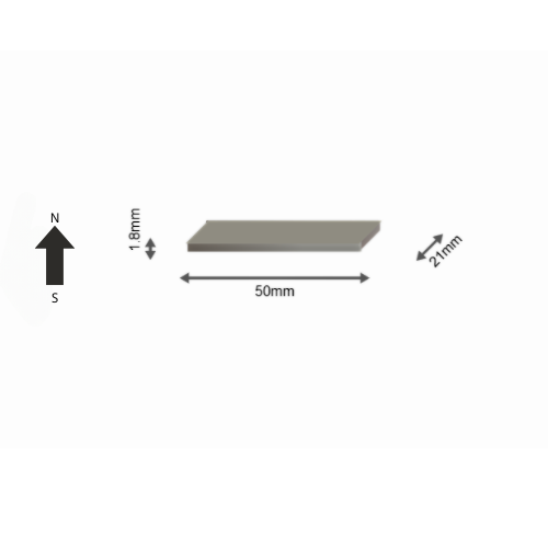 High-Performance MS42SH Neodymium Rare Earth Rectangular Magnet 50 x 21 x 1.8 mm | Durable &Versatile for Multiple Applications