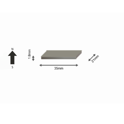 High-Performance MS42SH Neodymium Rare Earth Rectangular Magnet 35 x 21 x 1.8 mm | Durable &Versatile for Multiple Applications