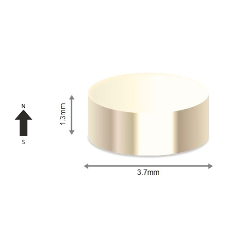 High-Performance N38 Neodymium Rare Earth Disc Magnet D3.7 x 1.3 mm | Durable &Versatile for Multiple Applications