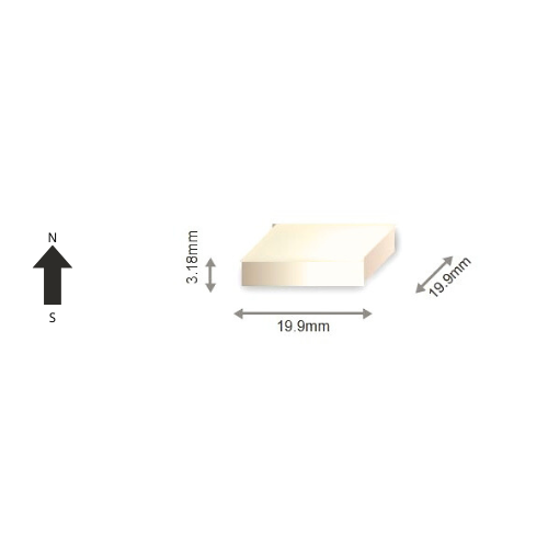 High-Performance N35SH Neodymium Rare Earth Rectangular Magnet 19.99 x 19.99 x 3.18 mm | Durable &Versatile for Multiple Applications