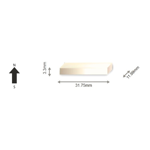High-Performance N35SH Neodymium Rare Earth Rectangular Magnet 31.75 x 11.99 x 3.3 mm | Durable &Versatile for Multiple Applications