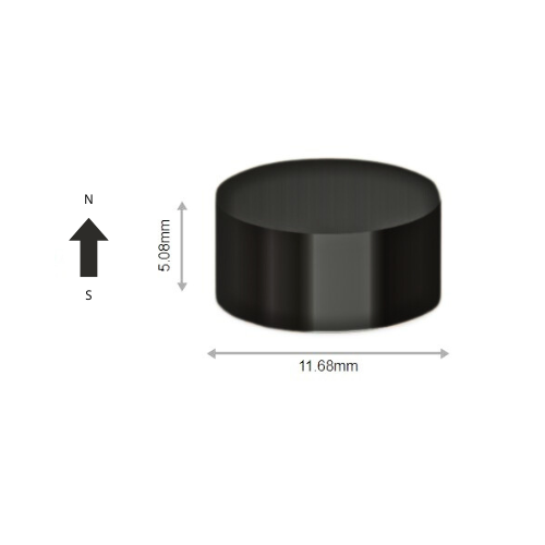 High-Performance N52 Neodymium Rare Earth Disc Magnet D11.68 x 5.08 mm | Durable &Versatile for Multiple Applications