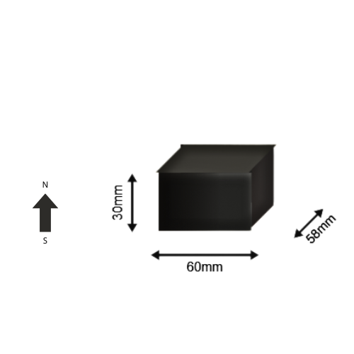 High-Performance N42SH Neodymium Rare Earth Rectangular Magnet 60 x 58 x 30 mm | Durable &Versatile for Multiple Applications