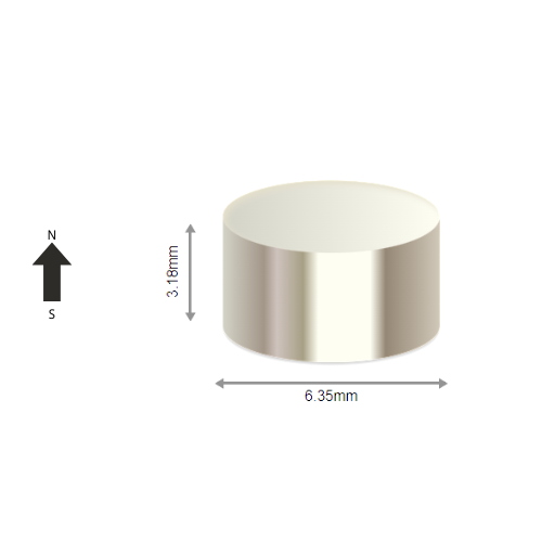 High-Performance 35EH Neodymium Rare Earth Disc Magnet D6.35 x 3.18 mm | Durable &Versatile for Multiple Applications