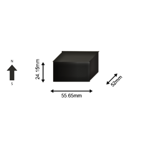 High-Performance N42SH Neodymium Rare Earth Rectangular Magnet 55.65 x 52 x 24.15 mm | Durable &amp; Versatile for Multiple Applications