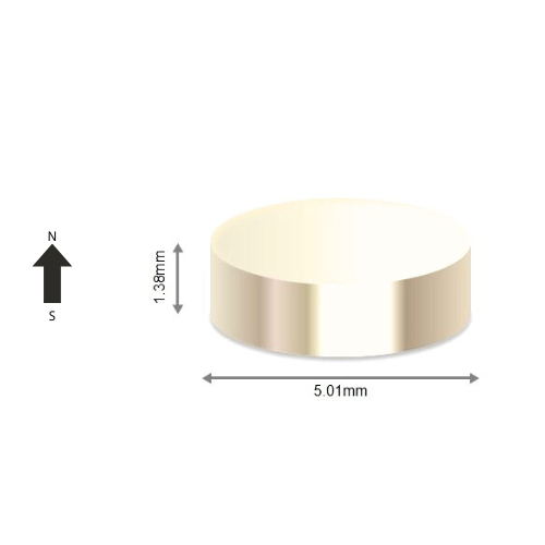 High-Performance N48 Neodymium Rare Earth Disc Magnet D5.01 x 1.38 mm | Durable & Versatile for Multiple Applications