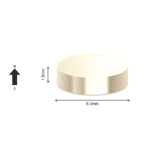 High-Performance N52H Neodymium Rare Earth Disc Magnet D6.3 x 1.5 mm | Durable &Versatile for Multiple Applications